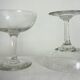 11 vintage engraved crystal champagne coupes