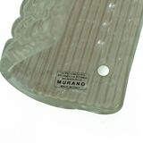 Pair of Modern Italian Brass and Murano Glass Textured Light Green Wall Sconce