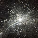 Large english silver metal tray