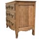 Louis XV style chest of drawers, solid raw oak, 1920.