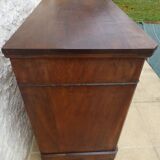 Antique chest of drawers with 4 drawers of Epoque Louis Philippe in solid walnut wood and walnut veneer - Totalme