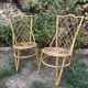Pair of Louis Sognot chairs in vintage rattan 1960