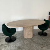 Grey travertine table