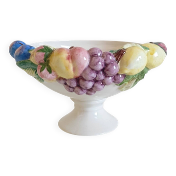 Hand-painted majolica centrepiece, Portugal, 1970s