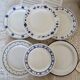 6 mismatched vintage flat plates - Laura set