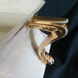 Art Nouveau cracked ceramic trim, eyelet patterns