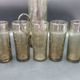6-piece orangeade set in blown and bubbled gray glass