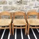 Straw seated wooden chairs