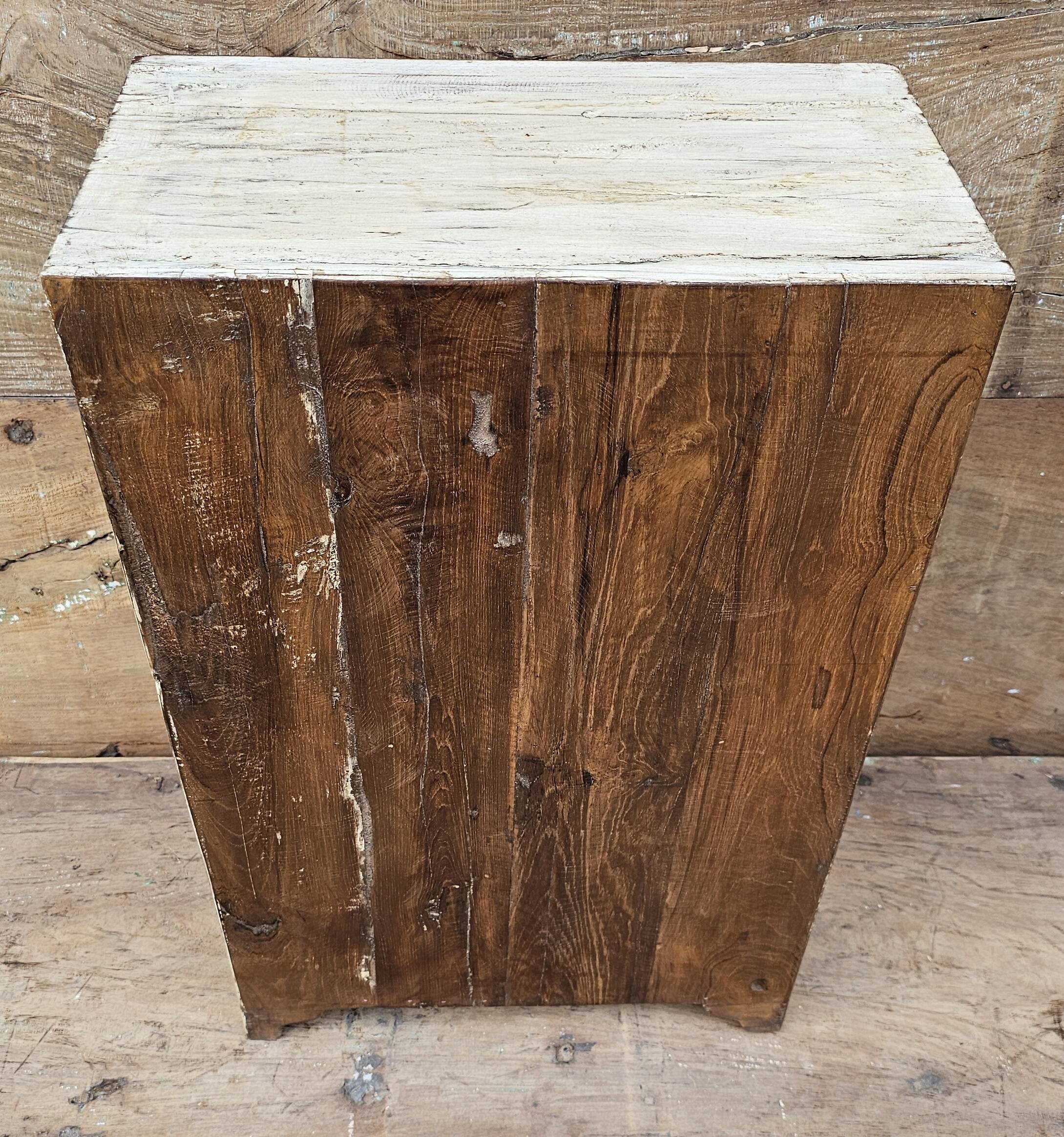 Antique bedside table - tribal cabinet in Burmese teak