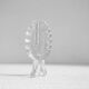 Tree-shaped soliflore vase in solid glass mid-century