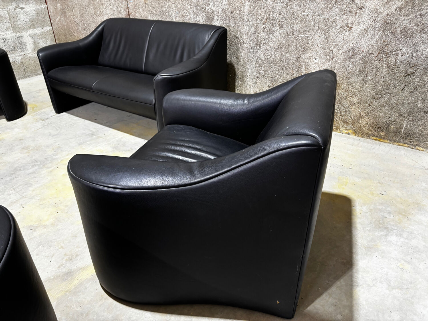 Canapés and Matteo Grassi vintage leather armchairs