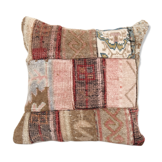 Hand embroidery cushion cover, kurdish patchwork rug pillow case, home decoration pillow, oversize p