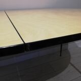 Wood-colored formica dining table