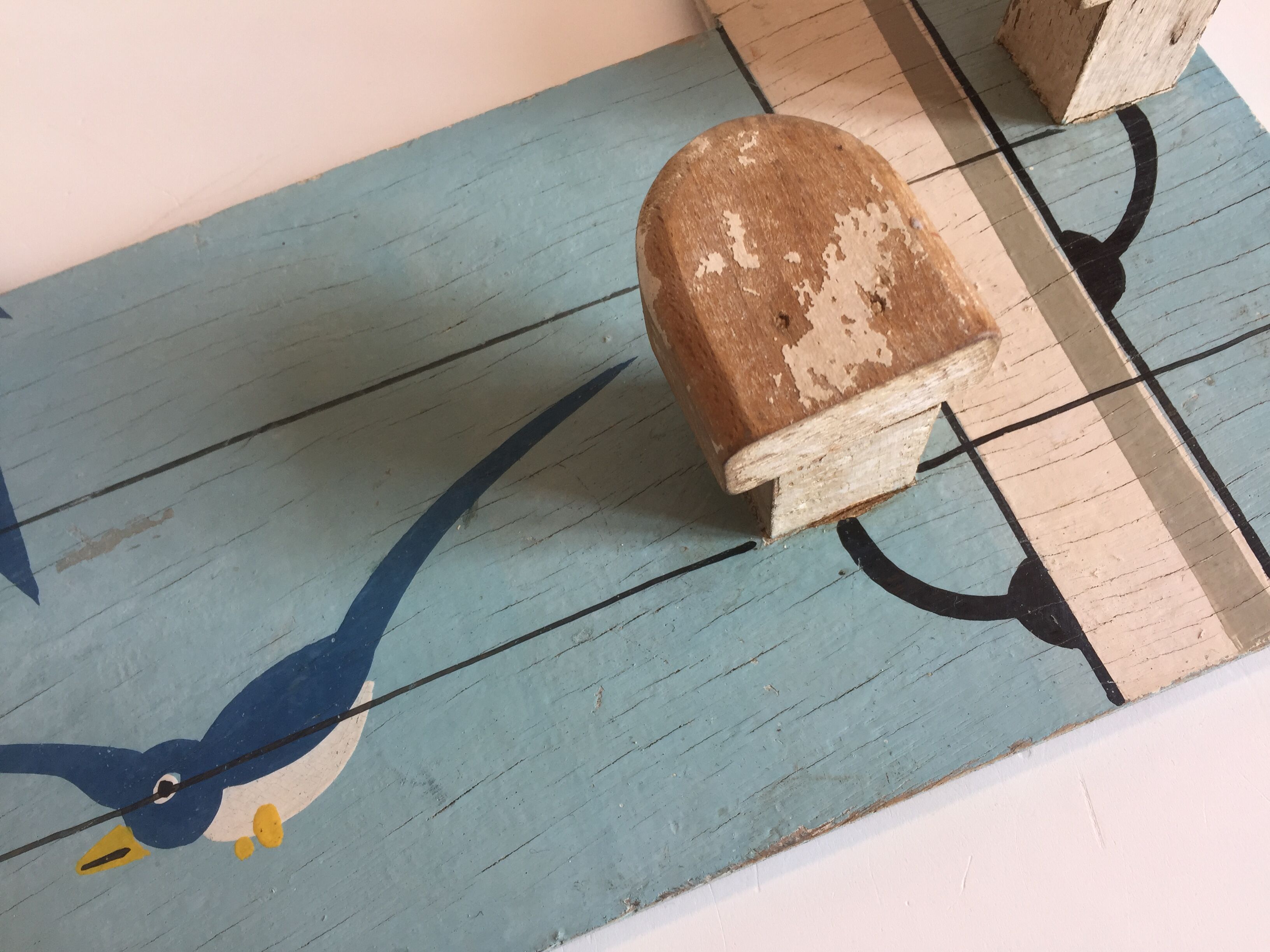 Coat rack with vintage swallows