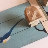 Coat rack with vintage swallows