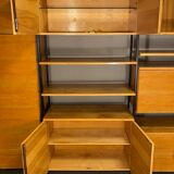 Modular bookcase with vintage wardrobe 60