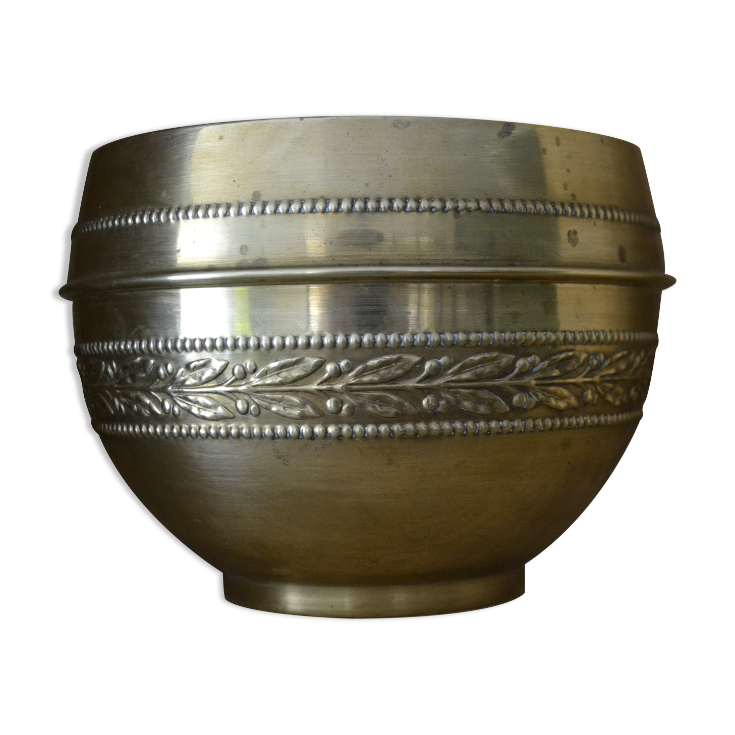 brass pot cover with frieze