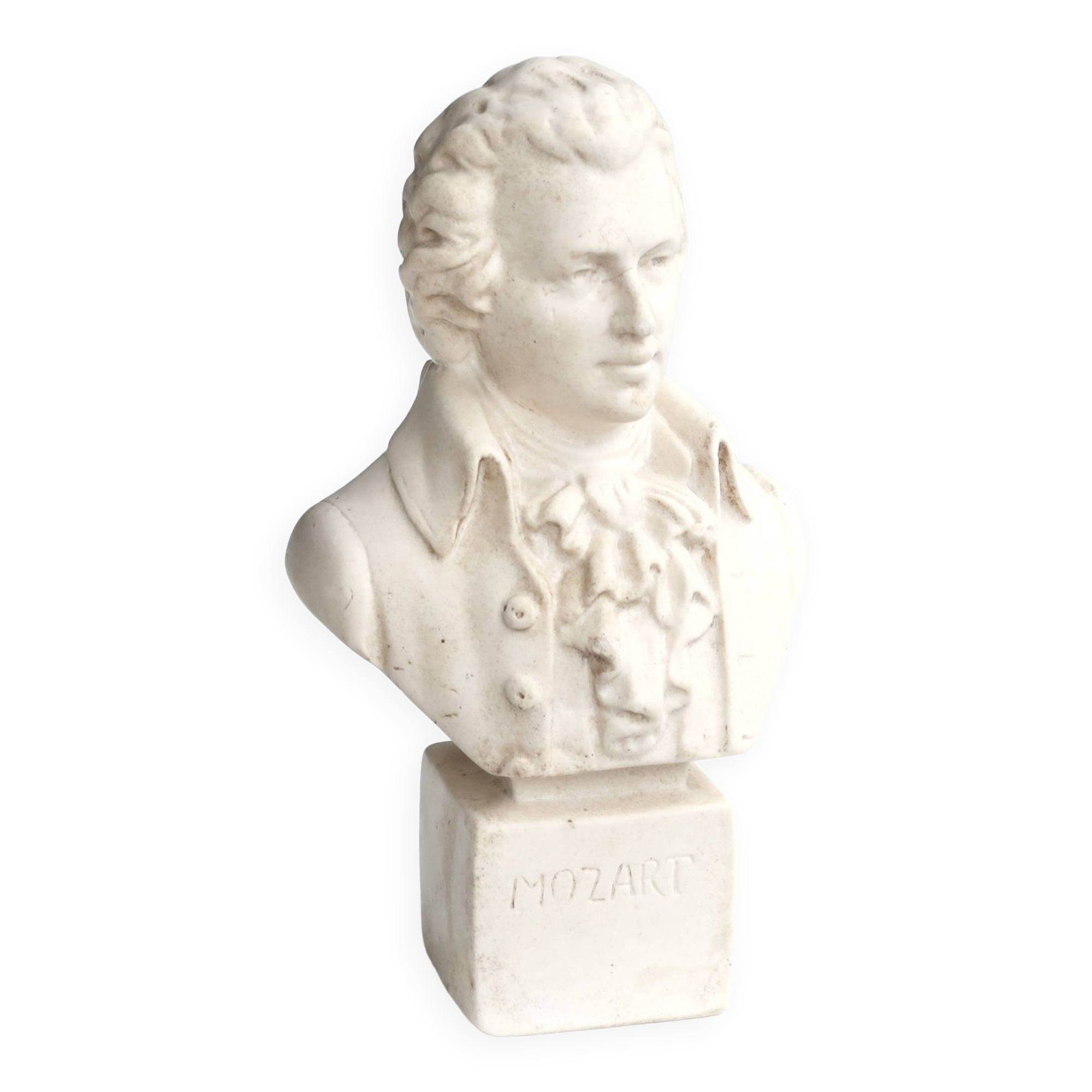 Plaster bust of Mozart, Paris School of Music, 50s