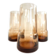 Set of 6 amber glasses from the 70s.
