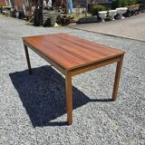 Vintage rectangular extendable teak table from the 60s