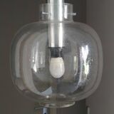 vintage 1970 Limburg bubble glass and chrome pendant light