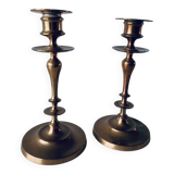 Pair of bronze candlesticks