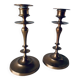 Pair of bronze candlesticks