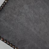 Lot de 6 chaises Art Déco gris et blanc en bois et tissu, années 1930