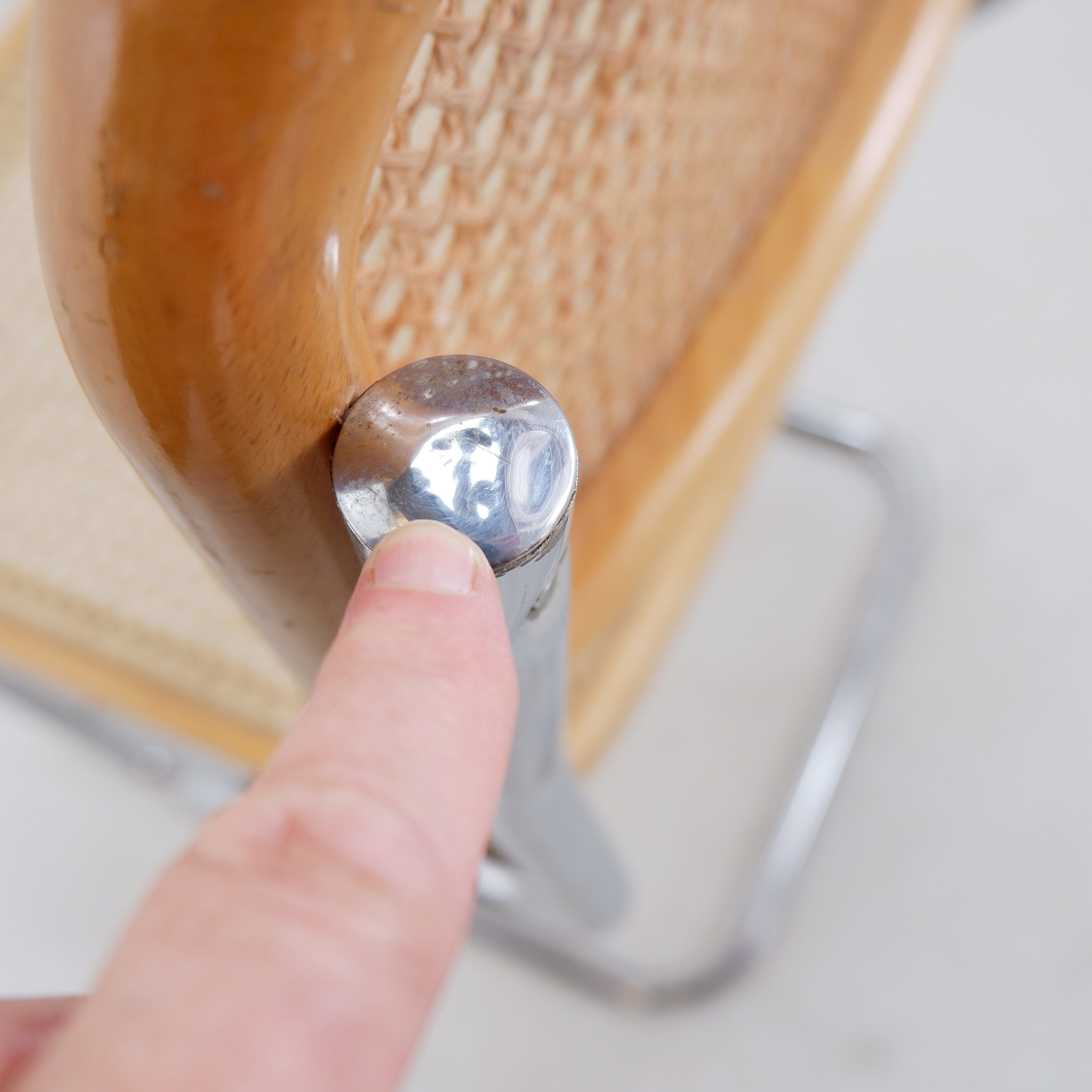 Pair of vintage Cesca chairs in light wood - Italy 1990s