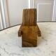 Set of 6 coasters in vintage olive wood 60s