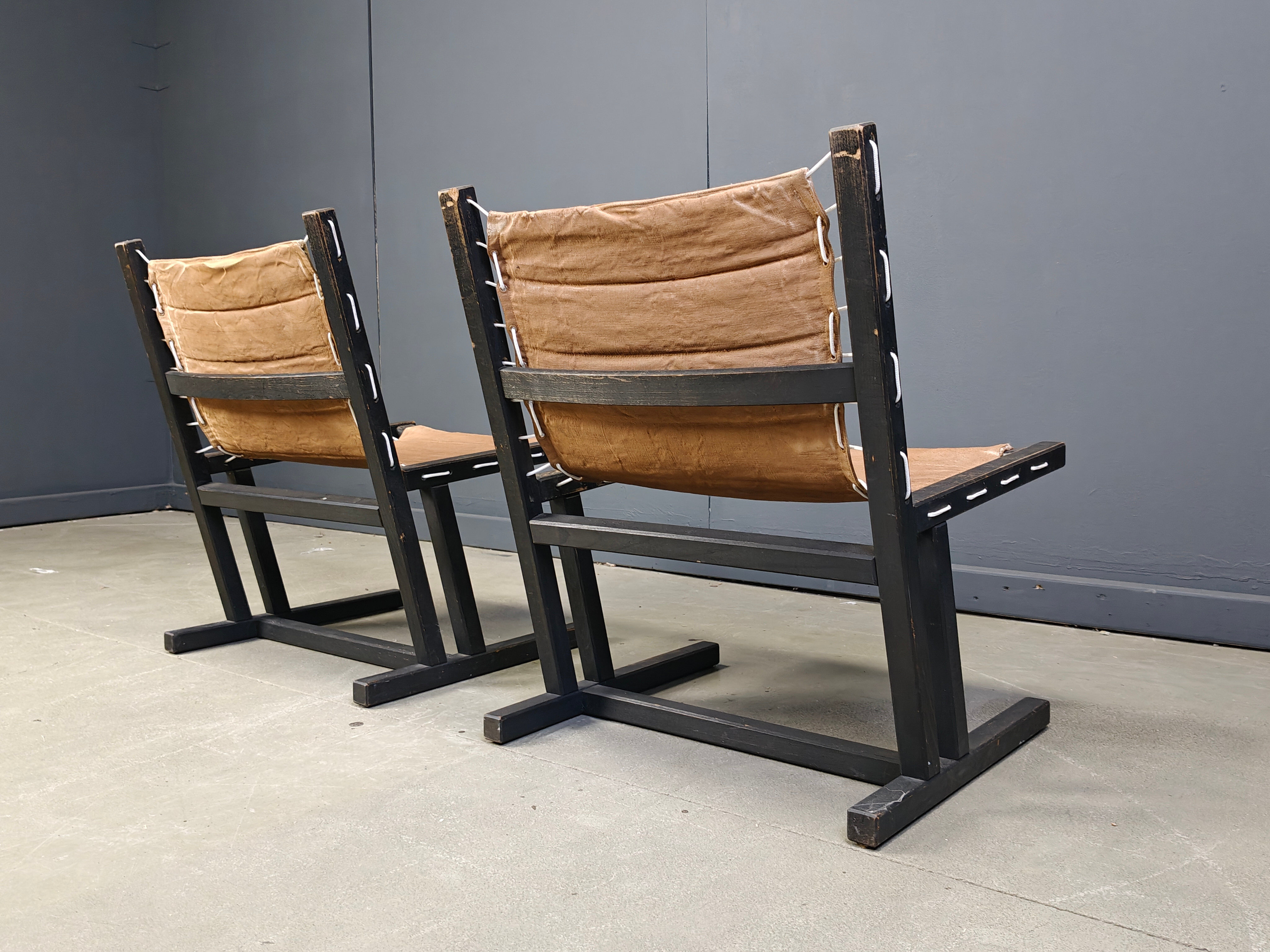Pair of safari chairs by Casala, 1970s