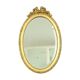 French Oval Facet Cut Mirror with Bow Classic 51cm