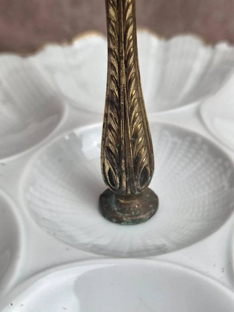 Servant Limoges Ribes – Gilded porcelain 6 shells