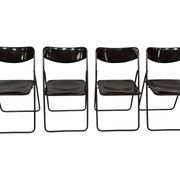 Vintage Ted Folding chairs Niels Gammelgaard for Ikea - Set of four - in Dark Brown
