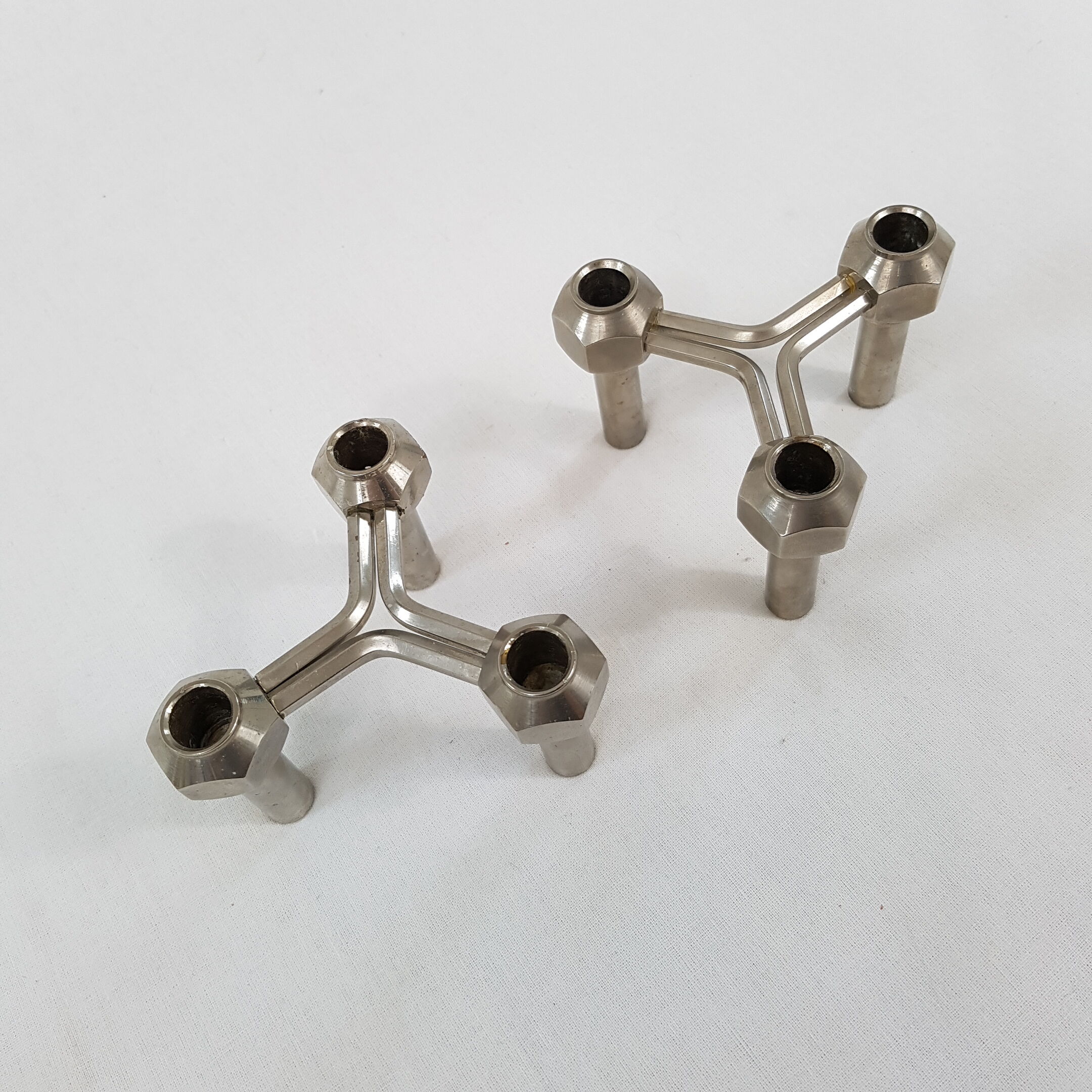 Pair of adjustable candlesticks