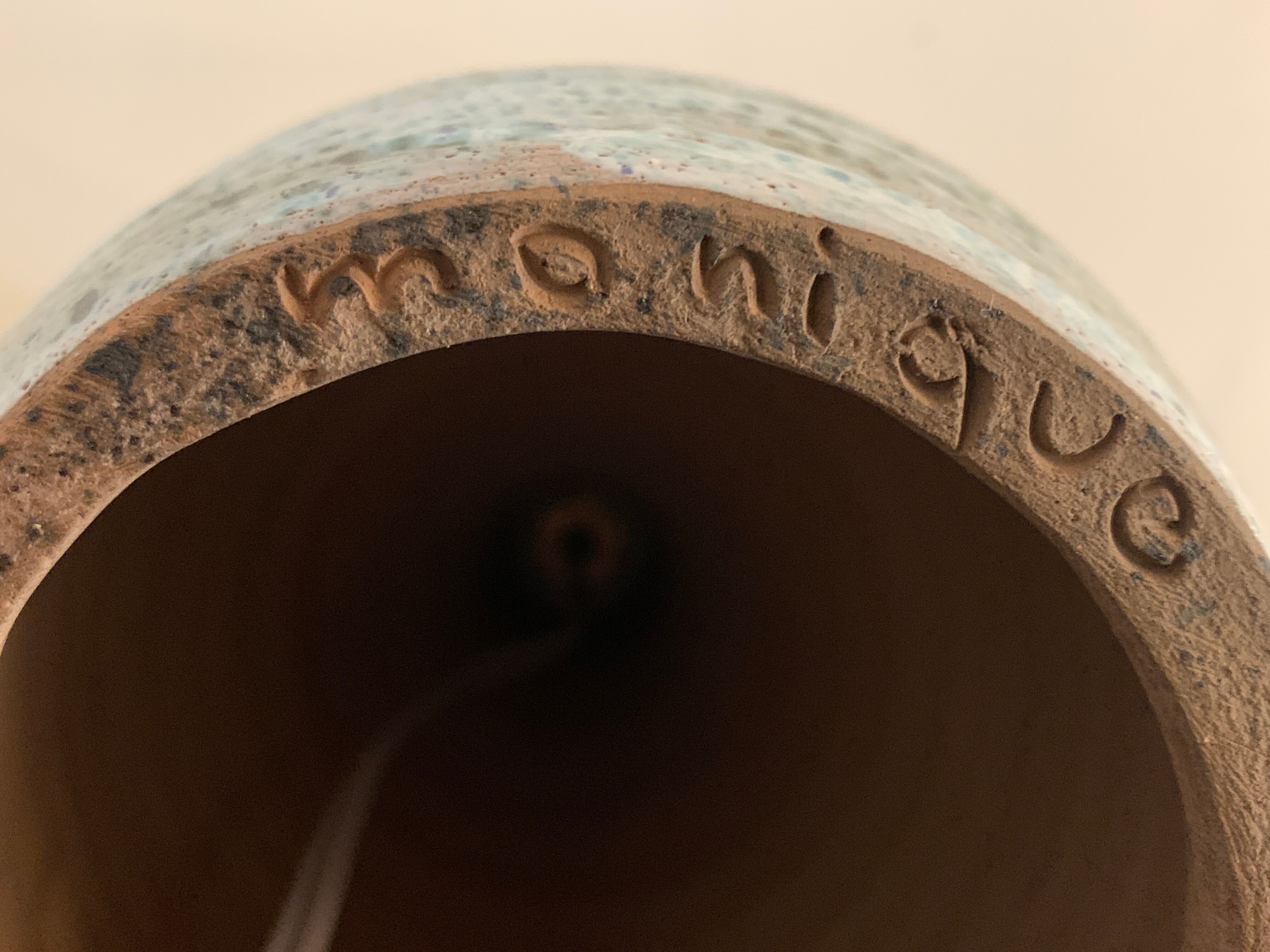 Ceramic lamp foot Monique Senlis, 1970