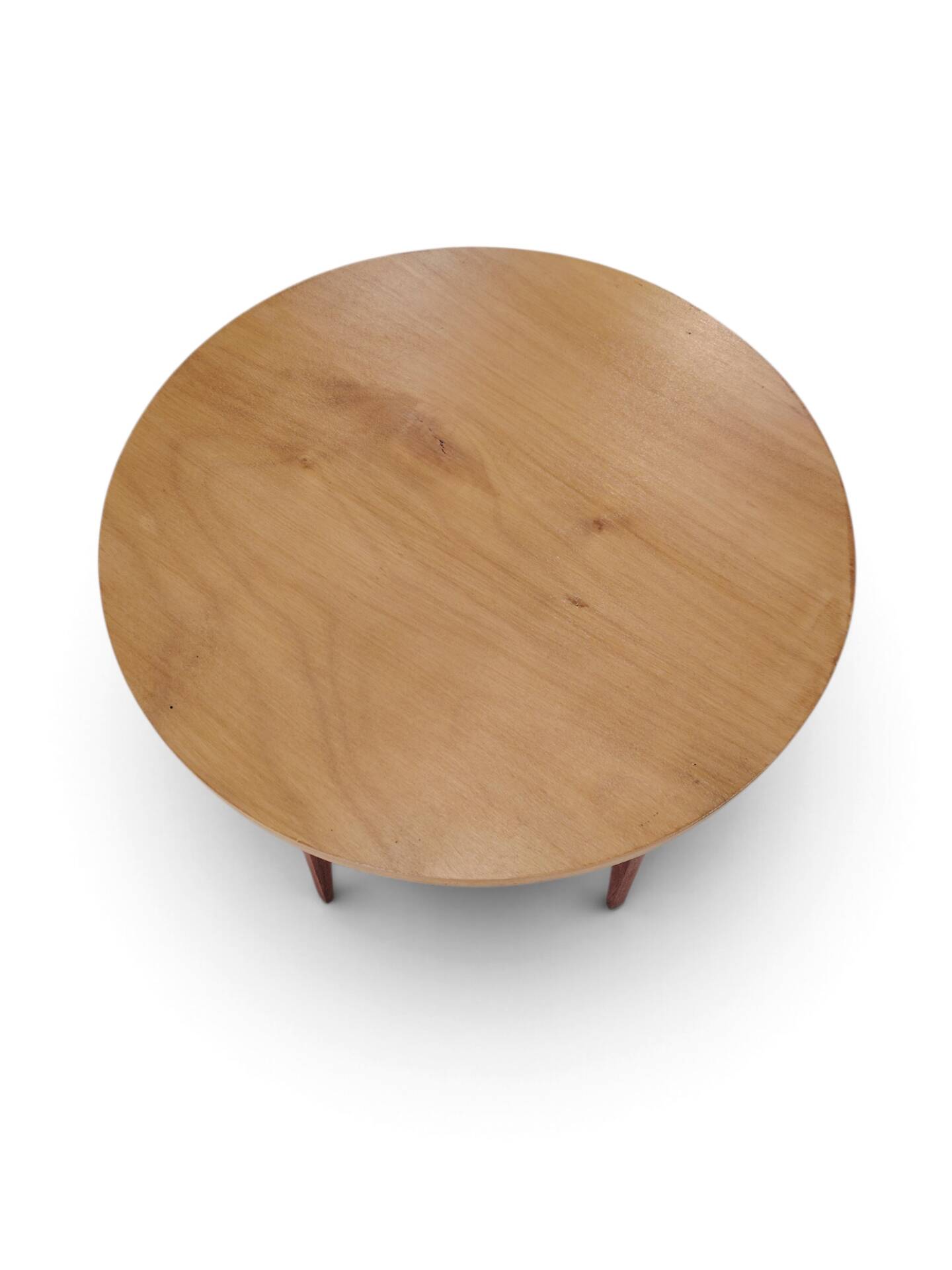 Guéridon vintage moderniste à pieds effilés table d'appoint années 50