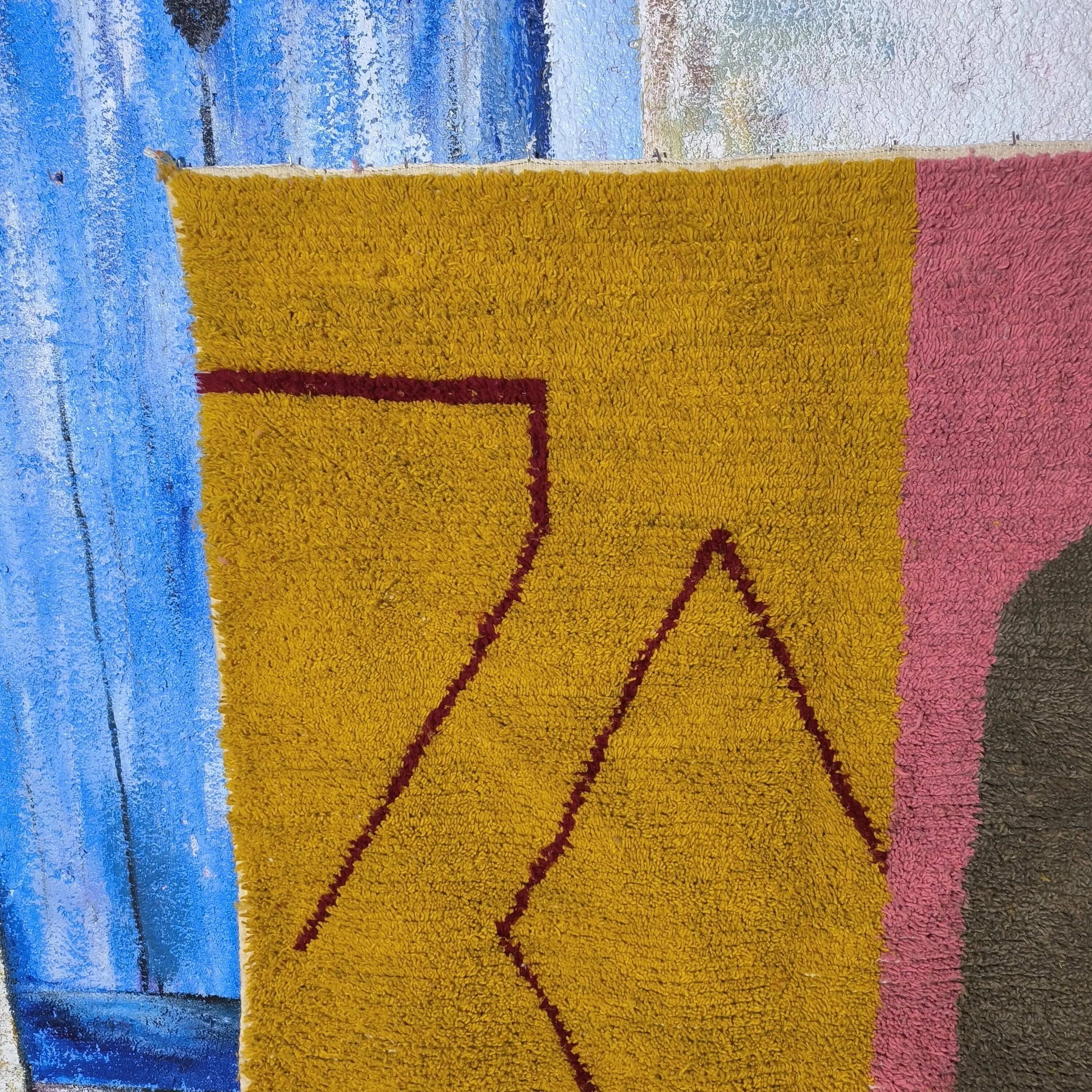 Traditional Moroccan wool rug 3 x 2 m