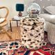 Vintage pile storage pouf 70s