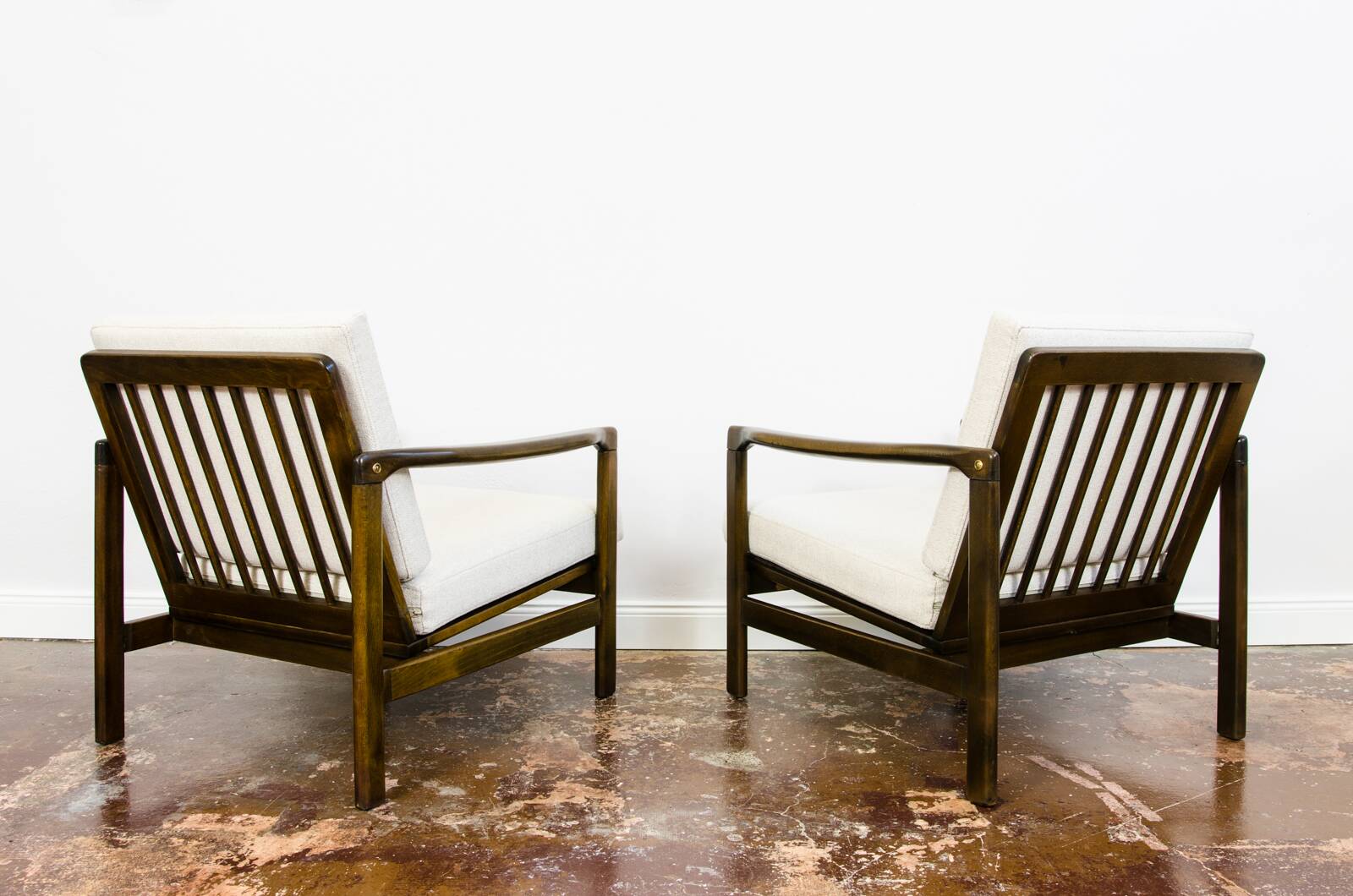 Mid Century Modern Armchairs By Zenon Bączyk, 1960's, Set Of 2