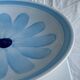 Large fruit bowl, classic French glass dish