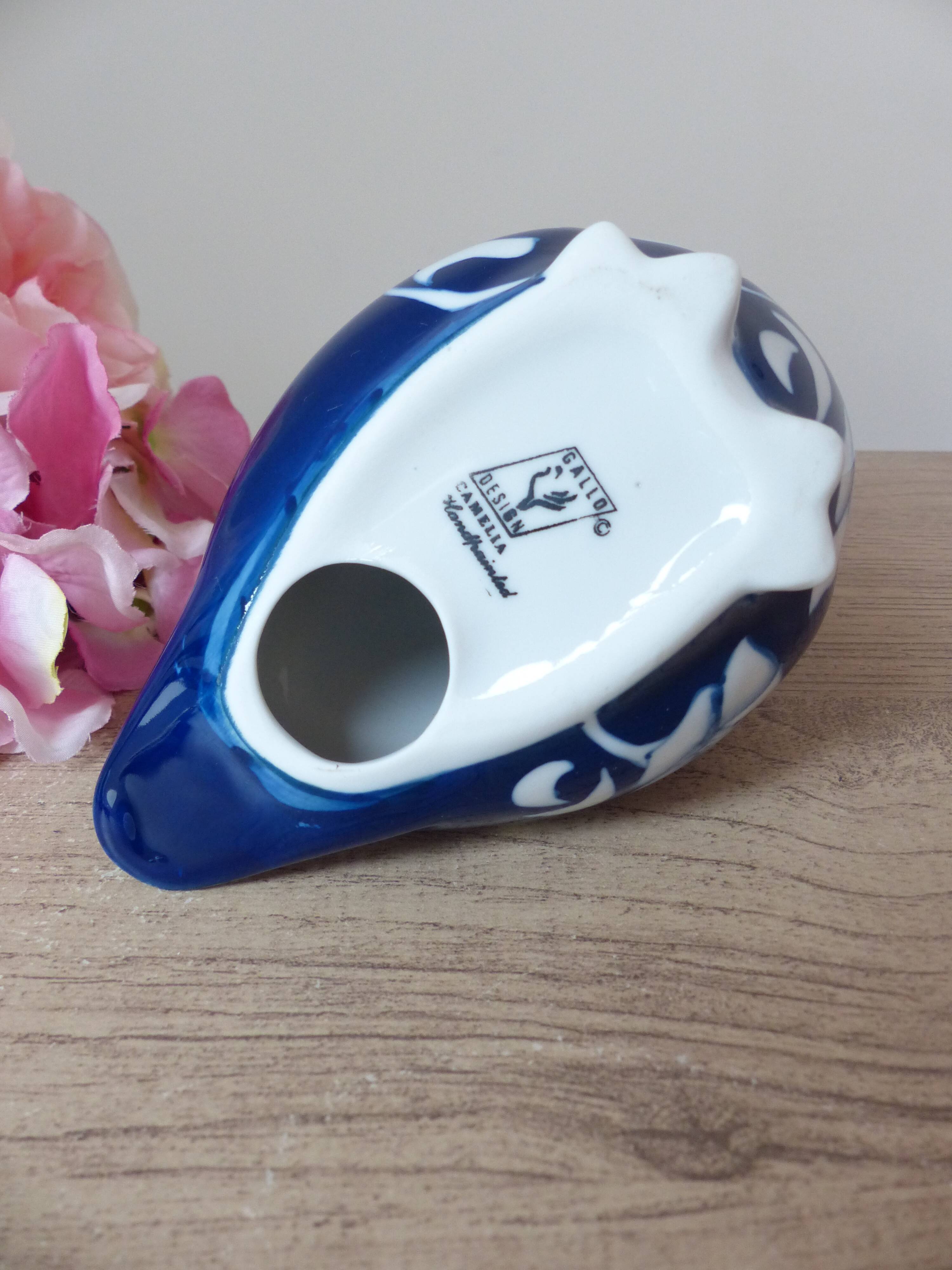 Owl Statuette Villeroy and Boch Gallo – Vintage Cobalt Blue Porcelain