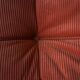 Canapé trois places Togo en velours côtelé corail de Michel Ducaroy pour Ligne Roset