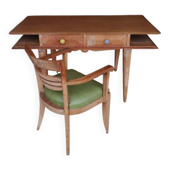 Rare ensemble bureau et fauteuil maurice jallot design moderniste 1940 1950