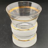 Art Deco strong alcohol service in opaque glass and gilding