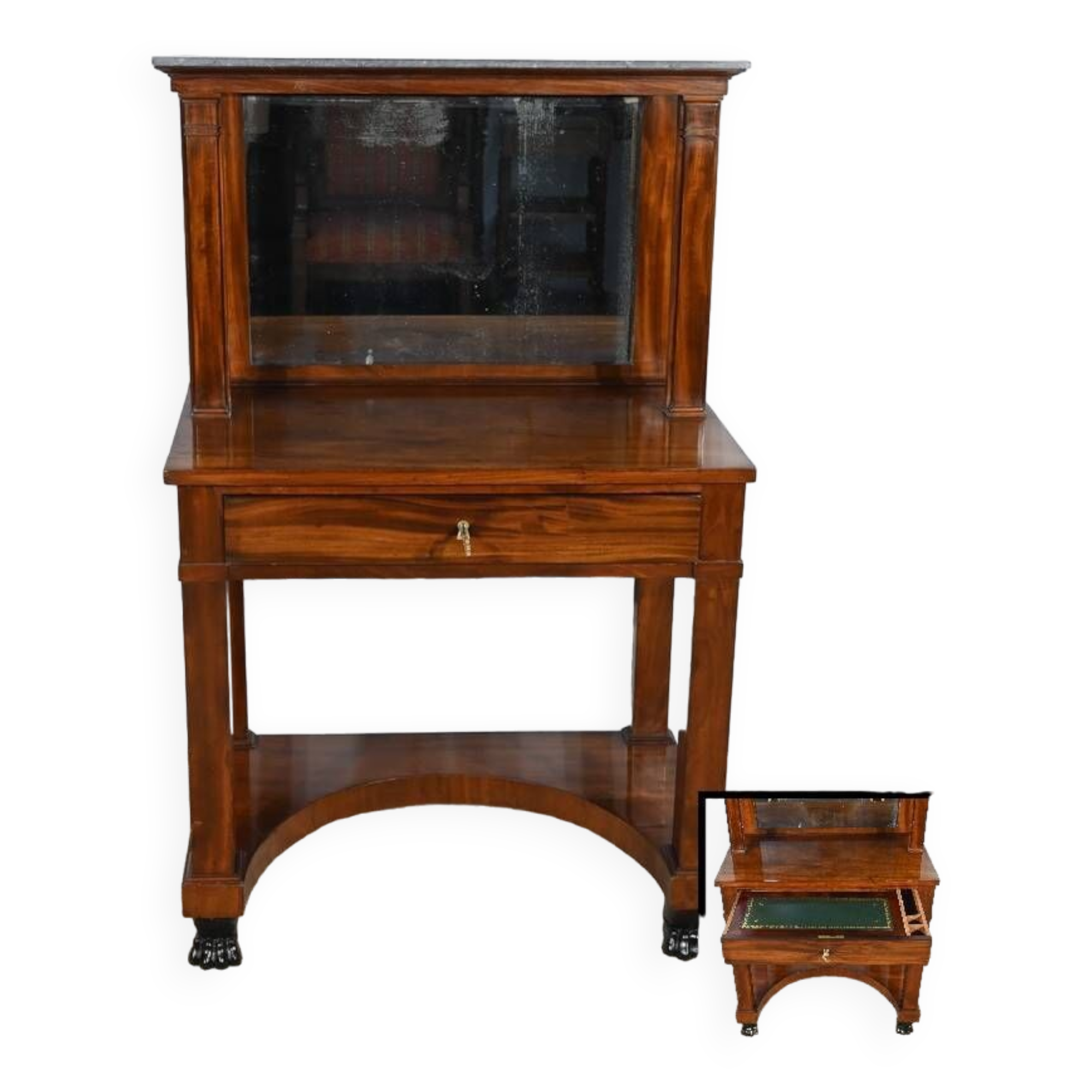 Mahogany Writing Table, Return from Egypt Period – Early 19th Century