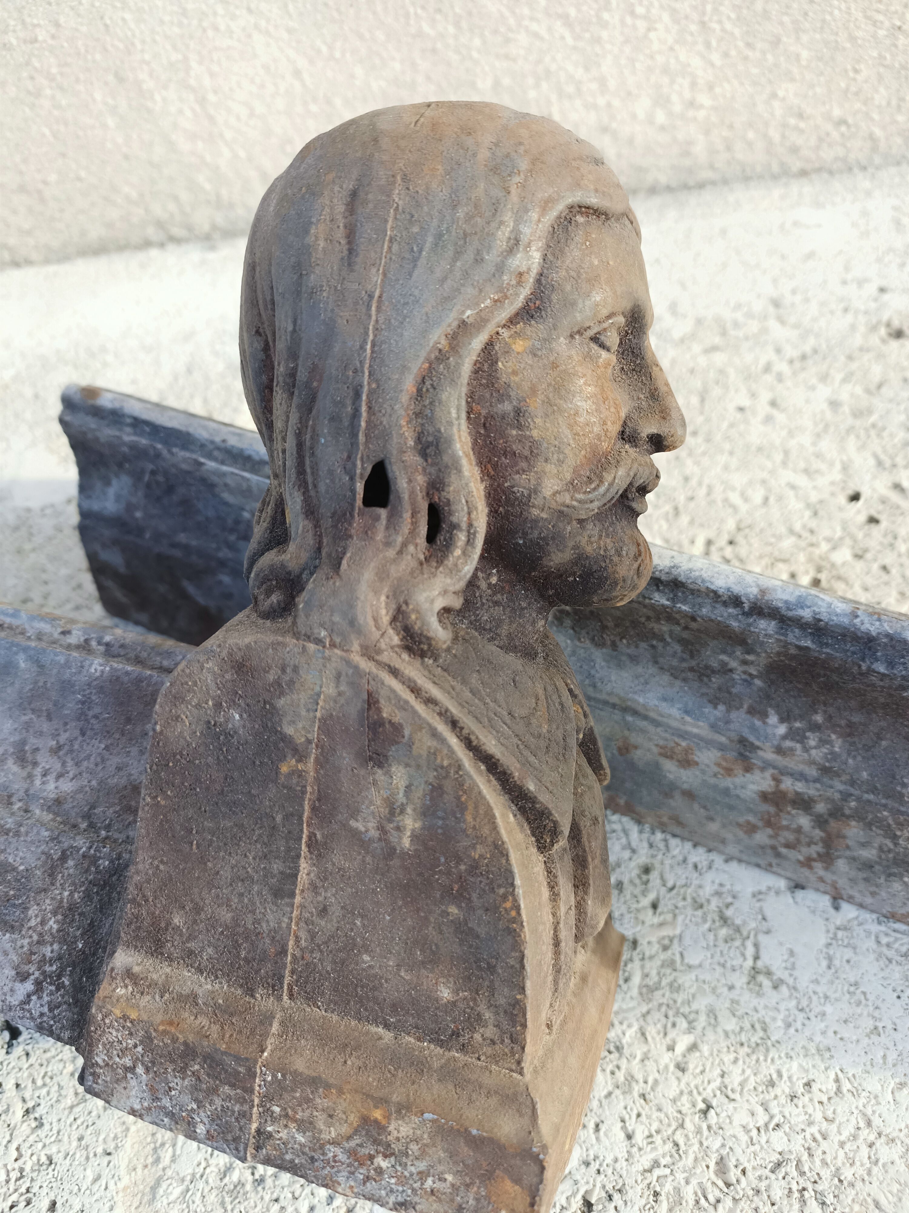 Paire de chenets en fonte