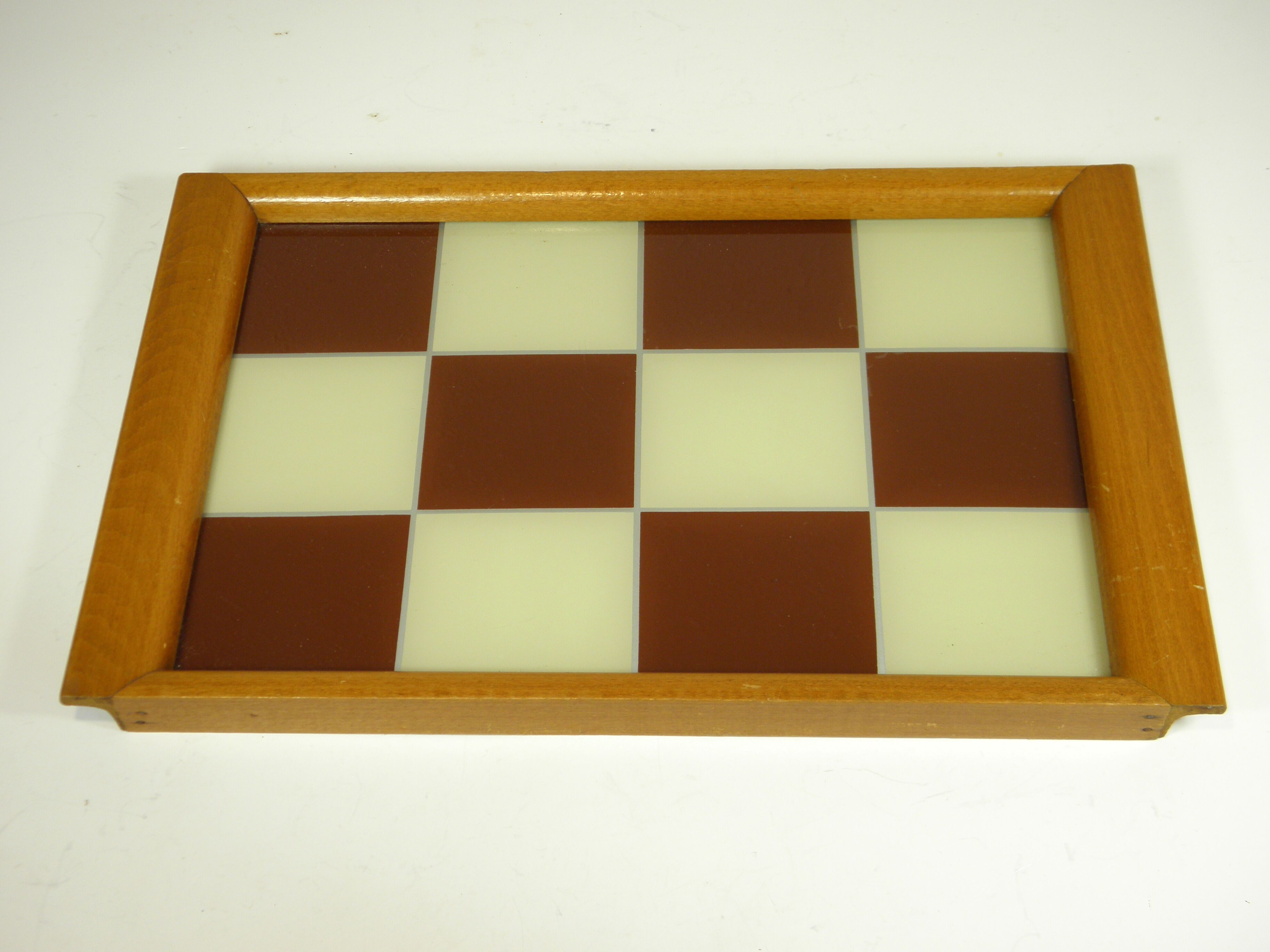 Art Deco checkered tray 35 x 22