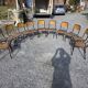 11 school chairs from the 70s