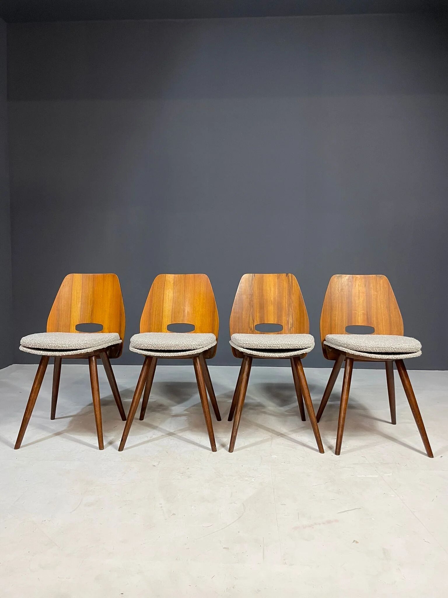Set of four Tatra dining chairs, Czechoslovakia, 1960s